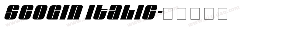 Scogin Italic字体转换